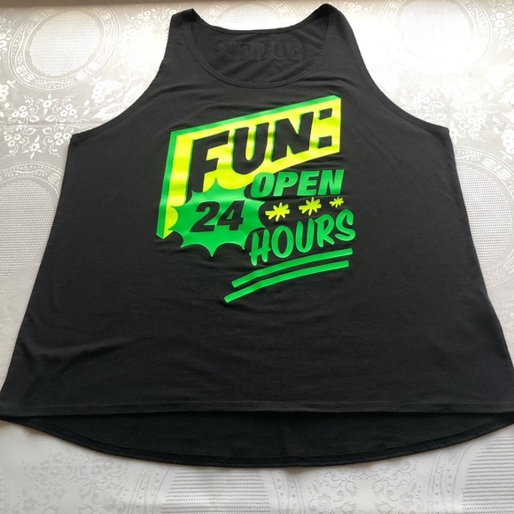 Zumba Fitness Black Tank-Top Shirt Women’s Size L Logo Printed Activewear Dance - Picture 16 of 16